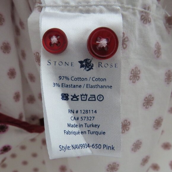 Stone Rose* Men's Short Sleeve Button Down Curved Hem BOHO Design Shirt~ XXL - Picture 5 of 11
